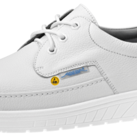 Scarpa ESD in pelle bianca con lacci | ABEBA