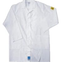 Camice top unisex ESD bianco manica lunga